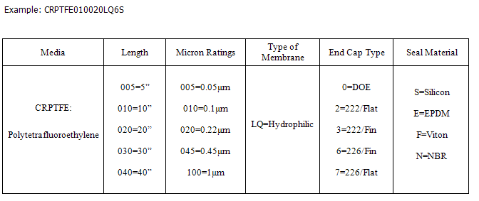 聚四氟乙烯濾芯過(guò)濾器